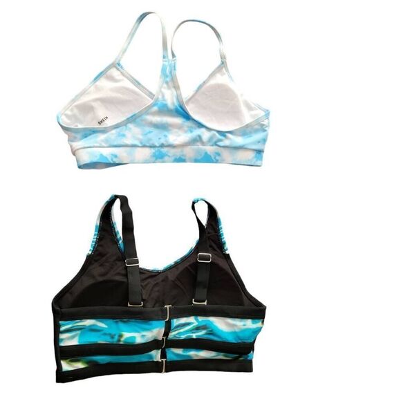 Bikini Tankini Tops TWO! 2 Sports Bra Style Bathing Suit Swim Wear - Picture 2 of 4